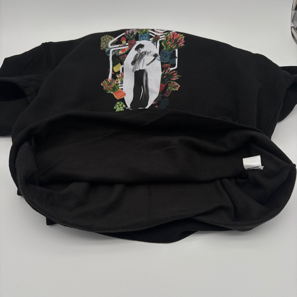 NWOT Harry Styles Unisex Black Love On Tour Flower Print Medium Pullover Hoodie - Picture 4 of 6
